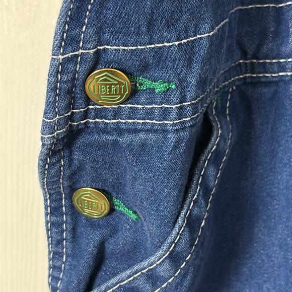 LIBERTY denim bib overalls for men size 42x30 100% Cotton - Picture 5 of 12